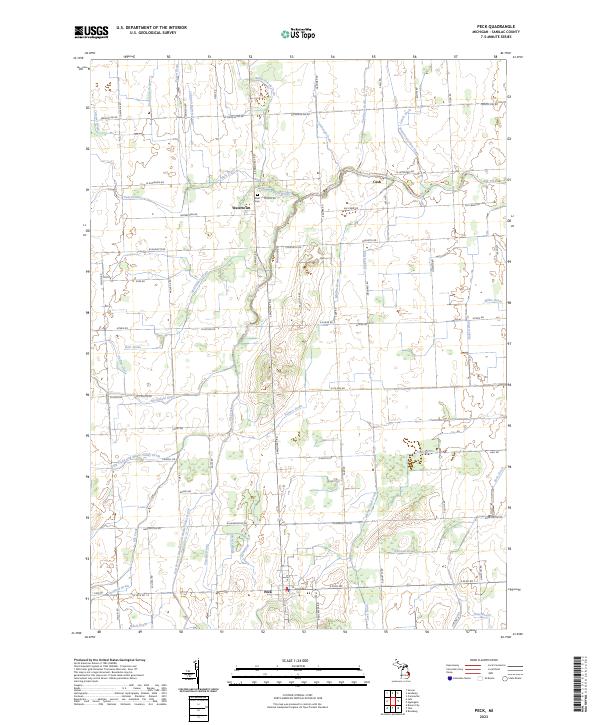 USGS Topographic Map – Peck