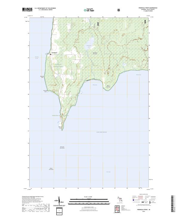 USGS Topographic Map – Peninsula Point