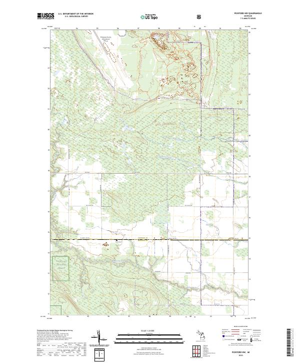 2023 Map of Pickford NW, 2023 Print