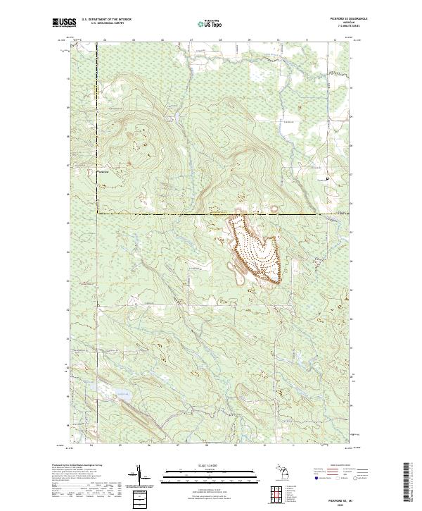USGS Topographic Map – Pickford SE