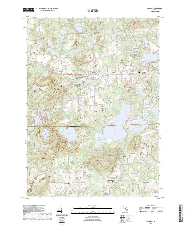 USGS Topographic Map – Pinckney