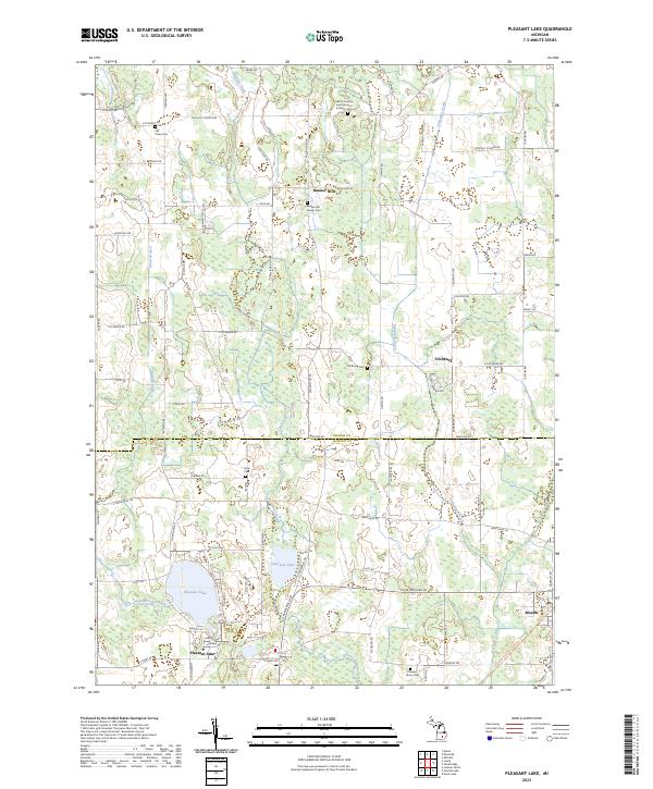 USGS Topographic Map – Pleasant Lake
