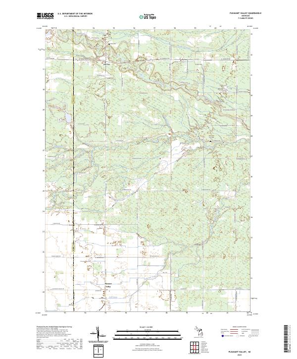 USGS Topographic Map – Pleasant Valley
