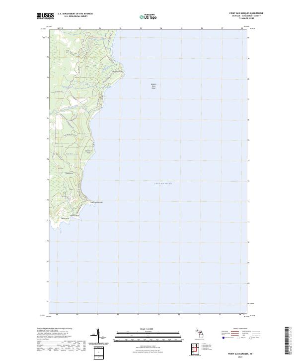USGS Topographic Map – Point Aux Barques