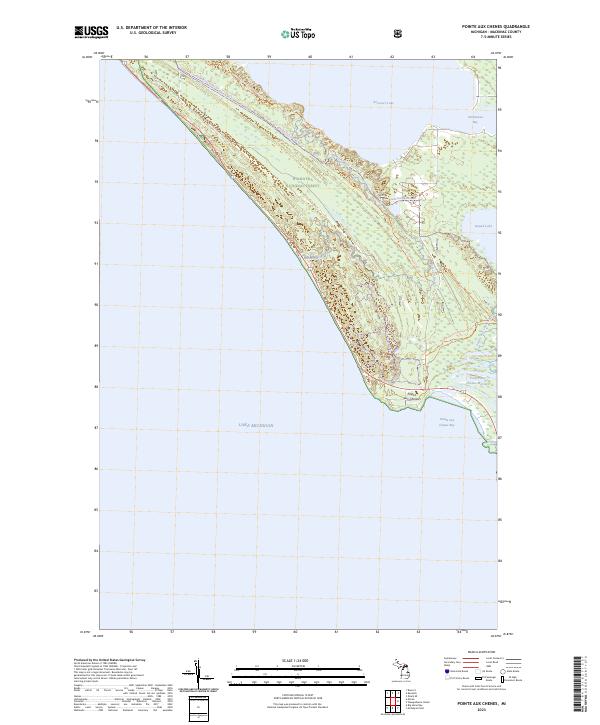 USGS Topographic Map – Pointe aux Chenes
