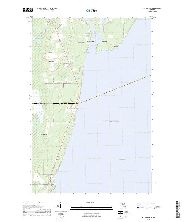 USGS Topographic Map – Portage Entry