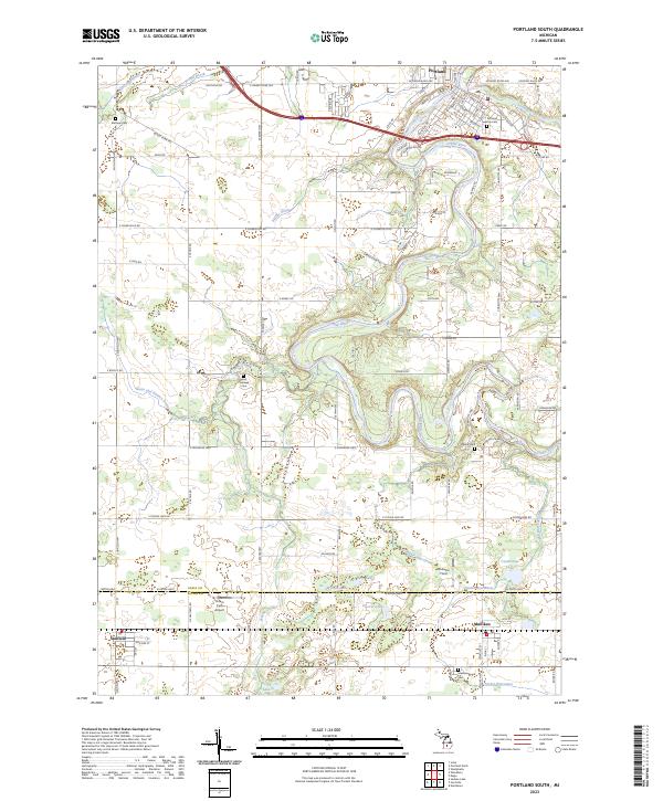 USGS Topographic Map – Portland South
