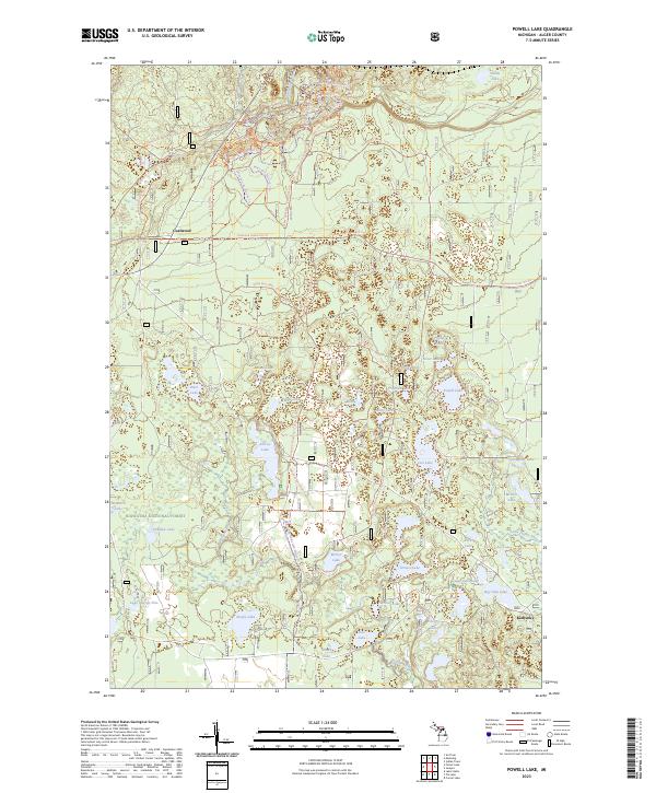 USGS Topographic Map – Powell Lake