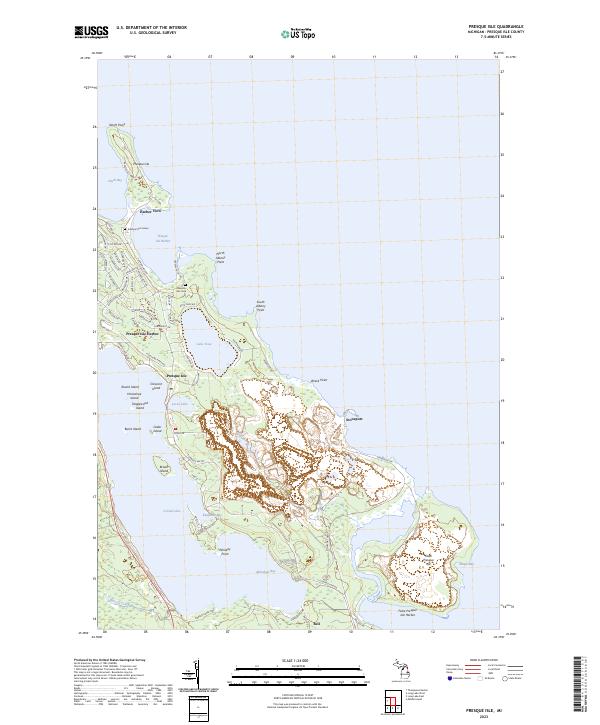USGS Topographic Map – Presque Isle