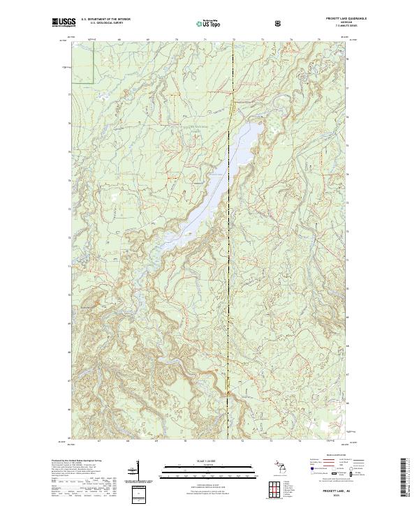 USGS Topographic Map – Prickett Lake