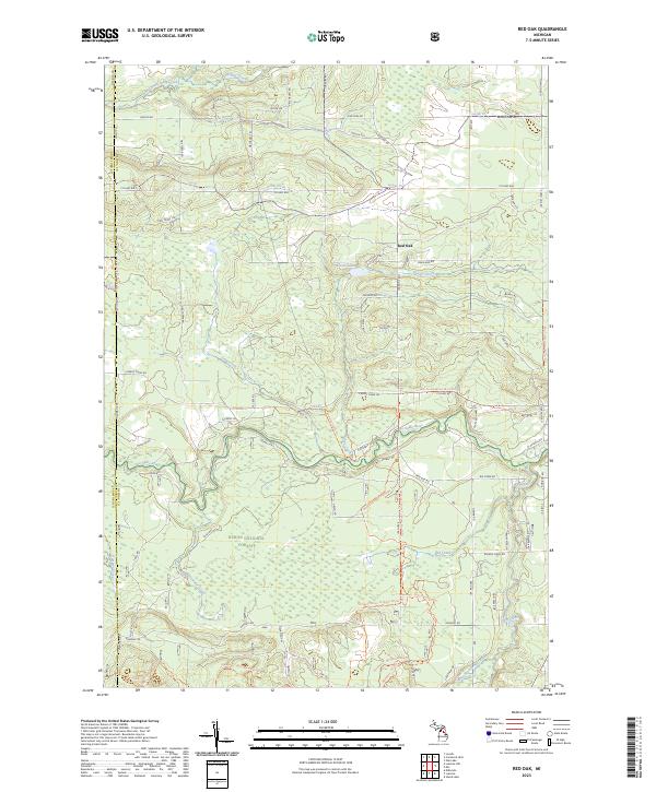 USGS Topographic Map – Red Oak