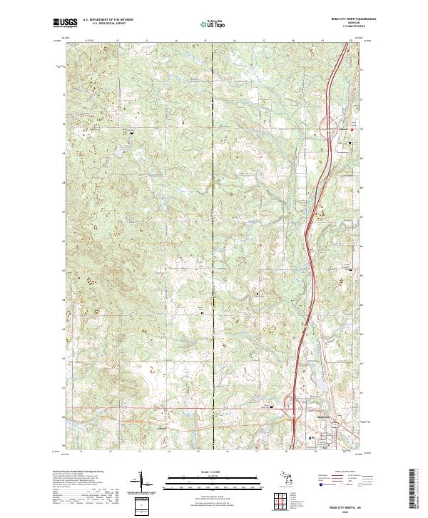 USGS Topographic Map – Reed City North