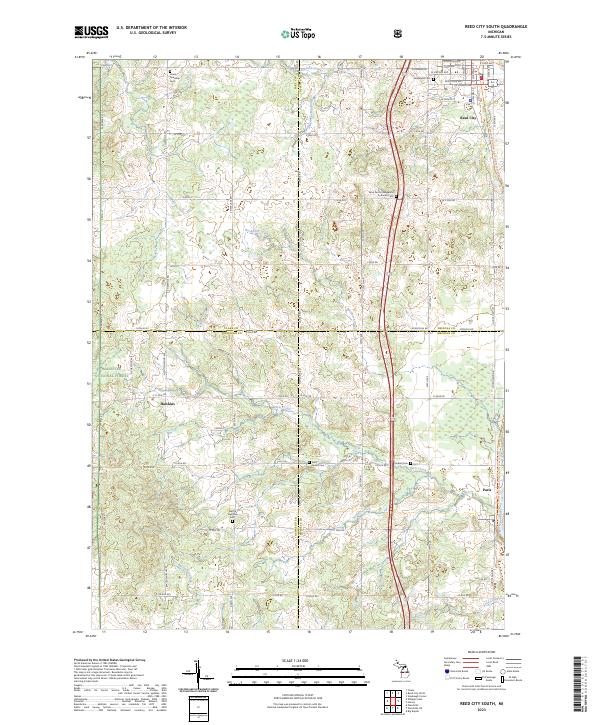 USGS Topographic Map – Reed City South