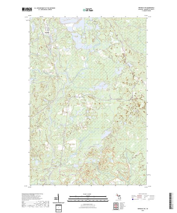 USGS Topographic Map – Republic SW