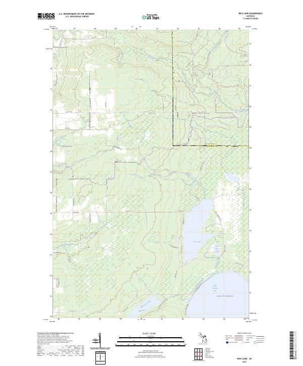 USGS Topographic Map – Rice Lake
