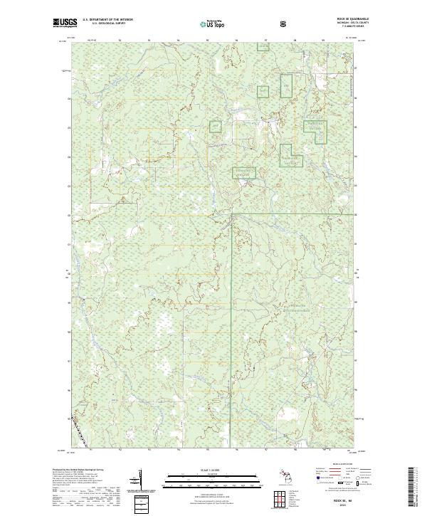 USGS Topographic Map – Rock SE