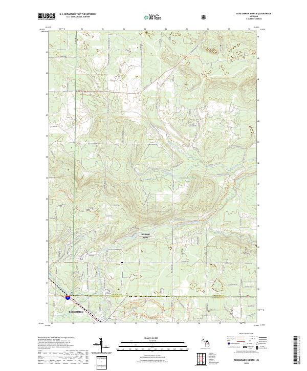 USGS Topographic Map – Roscommon North