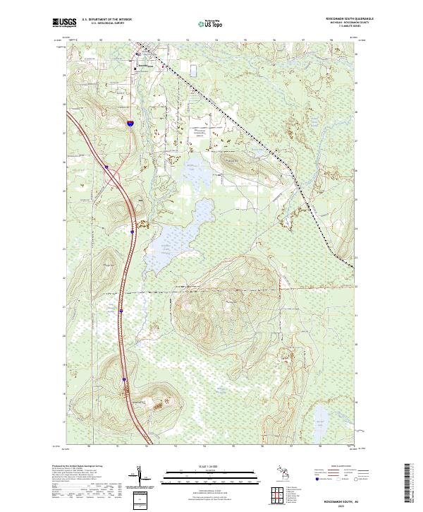 USGS Topographic Map – Roscommon South