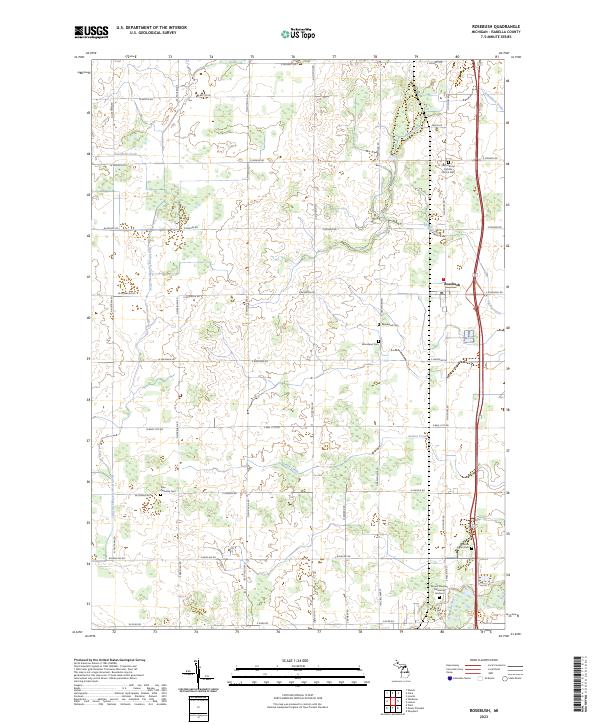 USGS Topographic Map – Rosebush