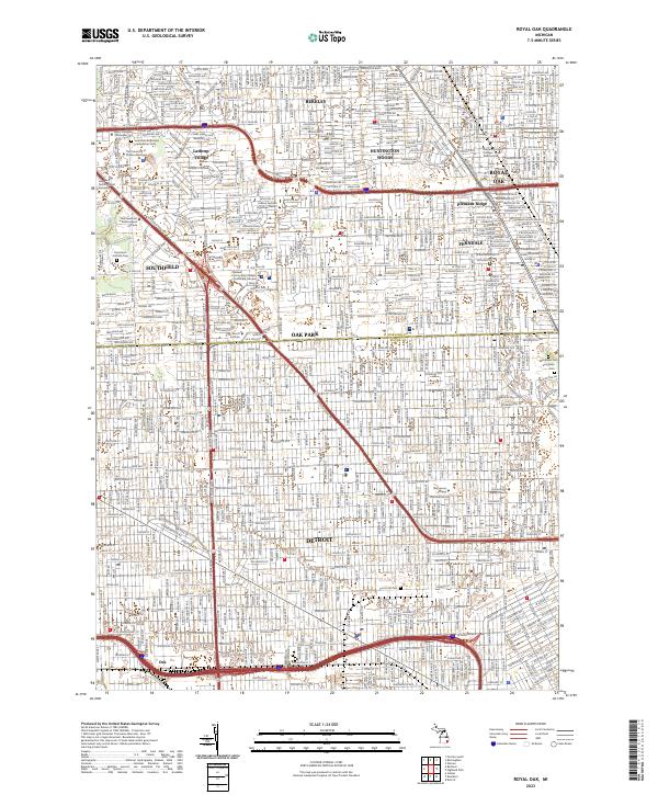 USGS Topographic Map – Royal Oak