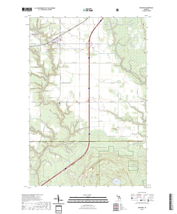 USGS Topographic Map – Rudyard