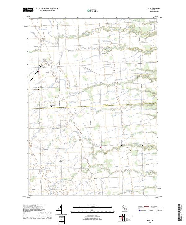 USGS Topographic Map – Ruth