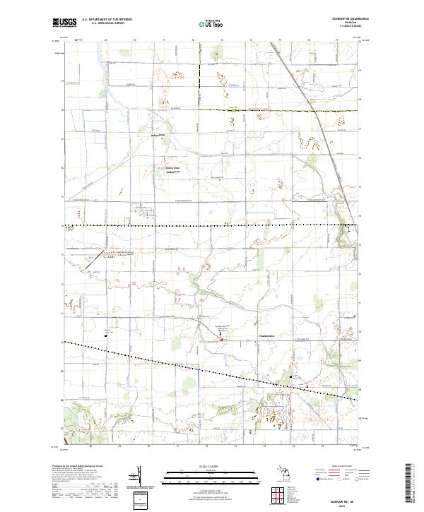 USGS Topographic Map – Saginaw NE