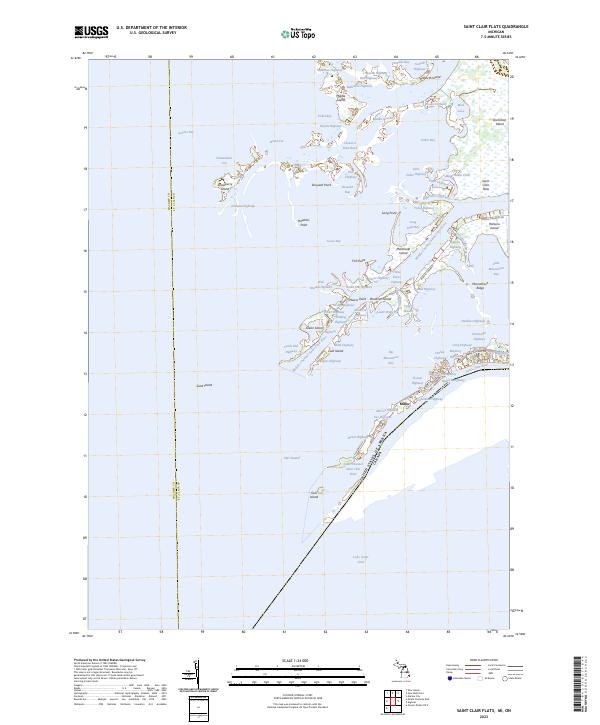USGS Topographic Map – Saint Clair Flats