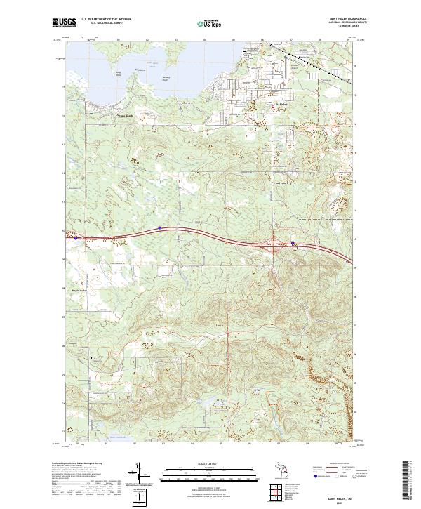 USGS Topographic Map – Saint Helen