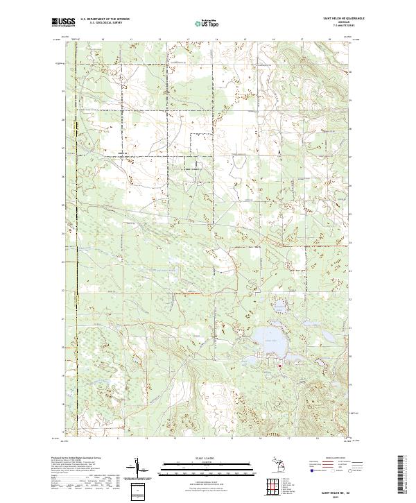 USGS Topographic Map – Saint Helen NE