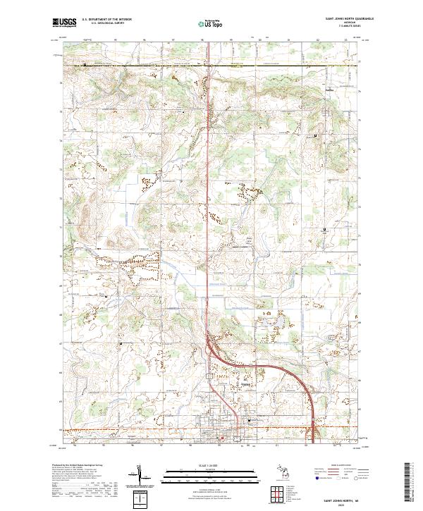 USGS Topographic Map – Saint Johns North