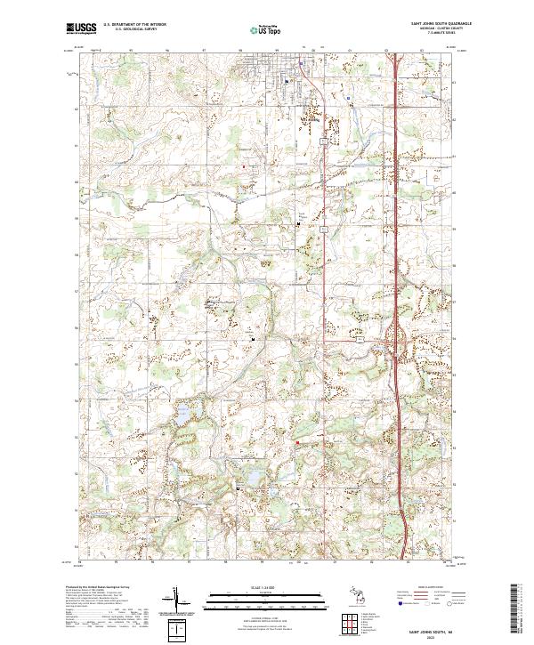 USGS Topographic Map – Saint Johns South