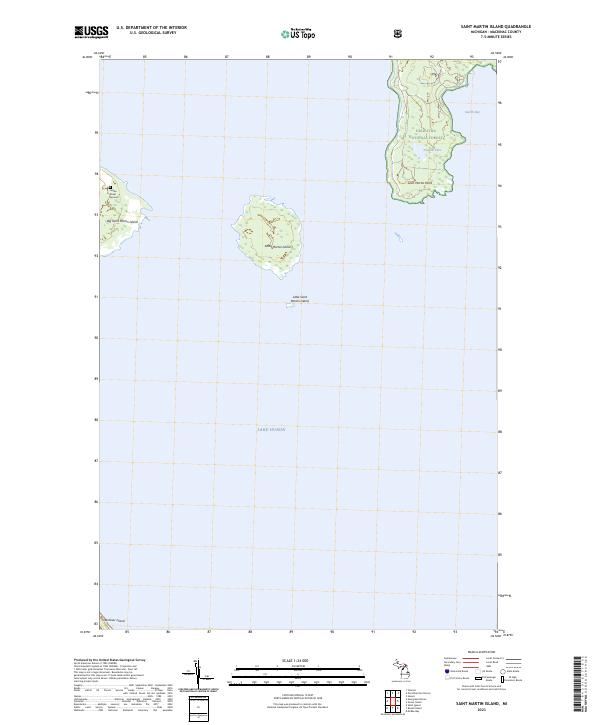 USGS Topographic Map – Saint Martin Island