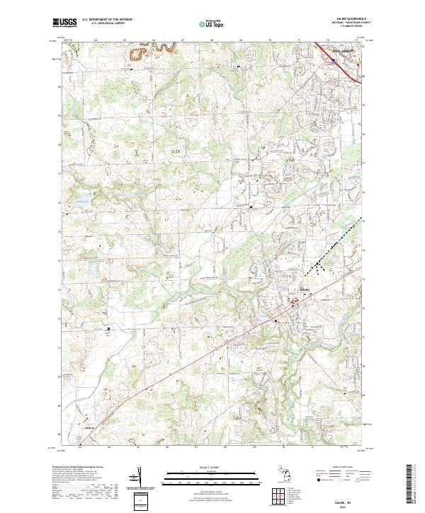 USGS Topographic Map – Saline