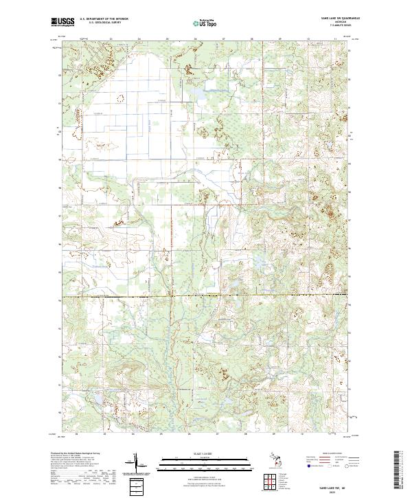 USGS Topographic Map – Sand Lake SW