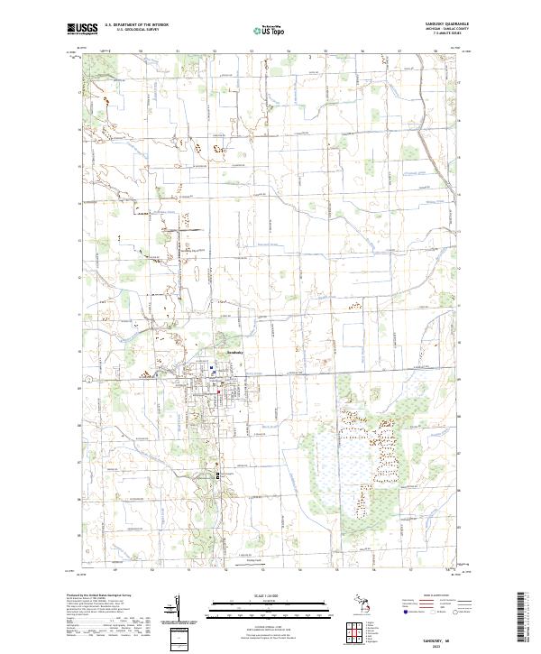 USGS Topographic Map – Sandusky