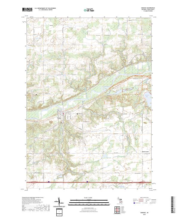USGS Topographic Map – Saranac