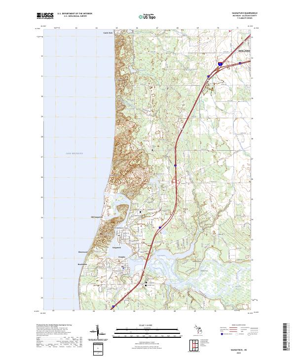 USGS Topographic Map – Saugatuck