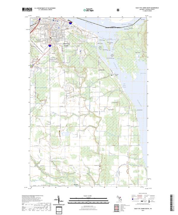 2023 Map of Sault Ste. Marie South, 2023 Print