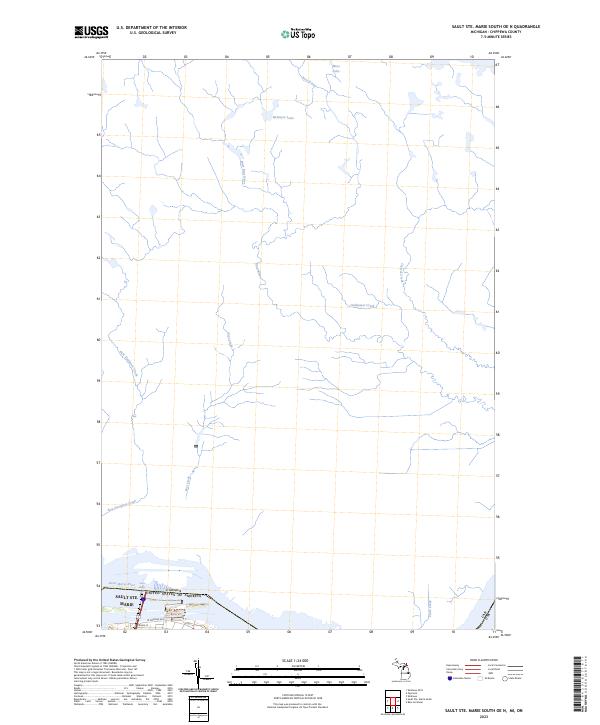 2023 Map of Sault Ste. Marie South OE N, 2023 Print