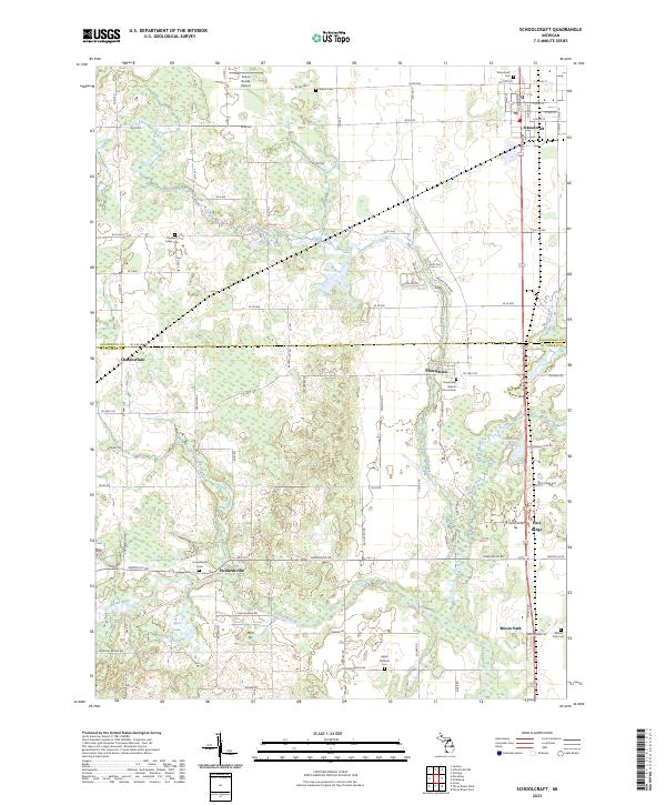 USGS Topographic Map – Schoolcraft
