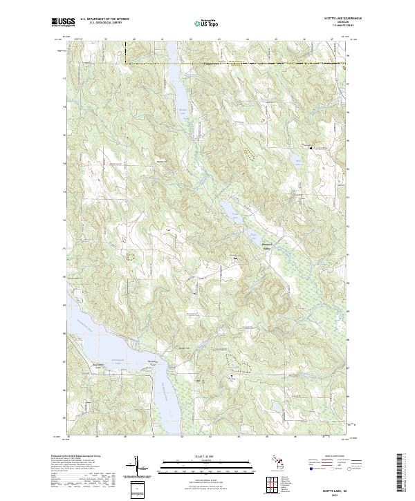 USGS Topographic Map – Scotts Lake