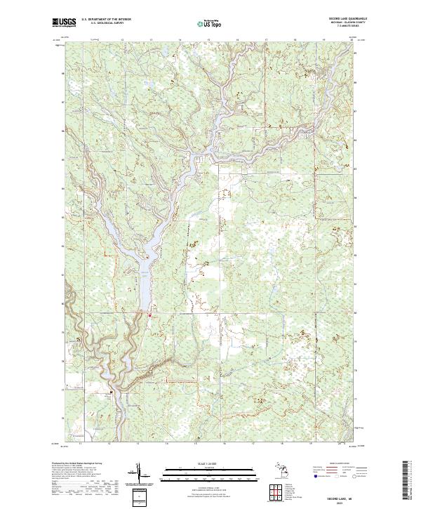 USGS Topographic Map – Secord Lake