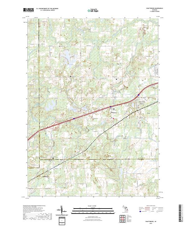 USGS Topographic Map – Shaftsburg