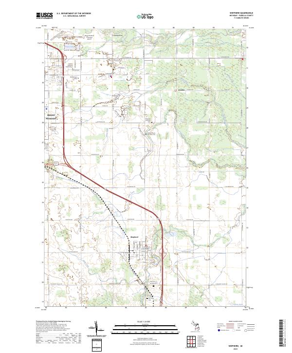 USGS Topographic Map – Shepherd