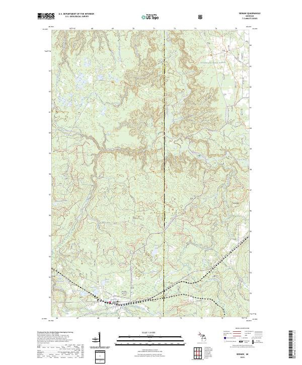 USGS Topographic Map – Sidnaw
