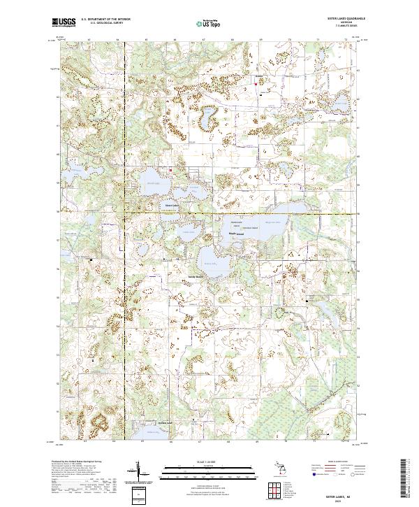 USGS Topographic Map – Sister Lakes