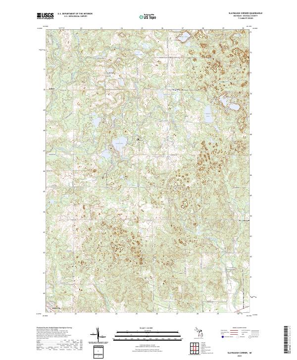 USGS Topographic Map – Slaybaugh Corner