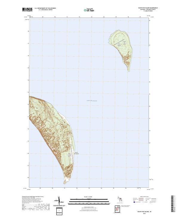 USGS Topographic Map – South Fox Island