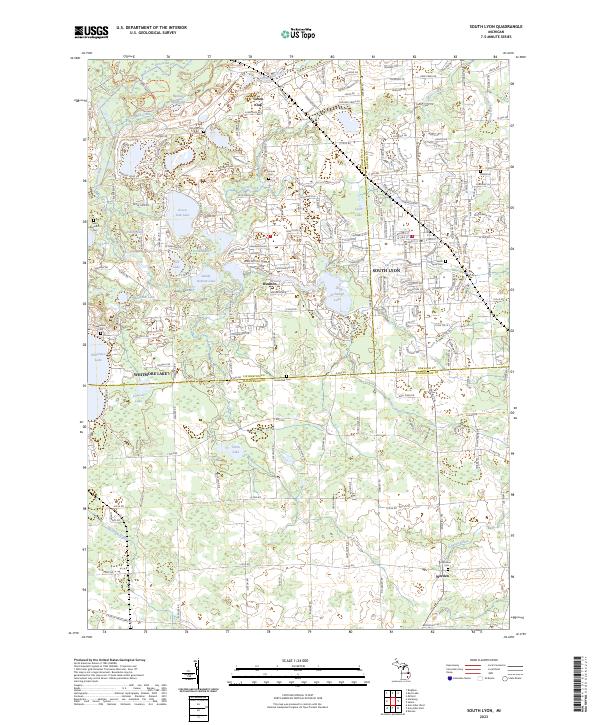 USGS Topographic Map – South Lyon